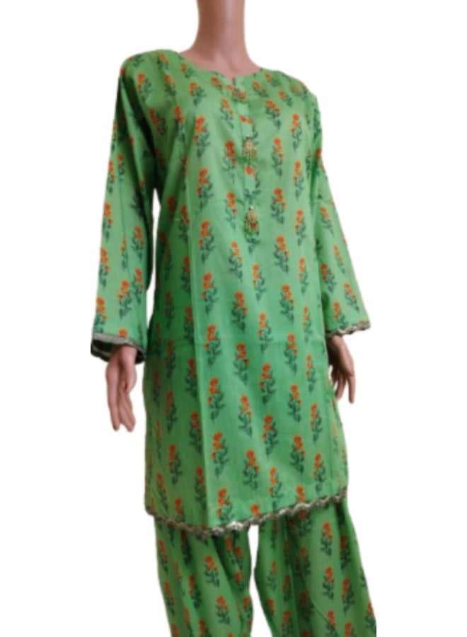 Fabric Pakistani Lawn Printed Stitched 2-Piece Suit (Large Size ) – 2026 Collection - Image 4